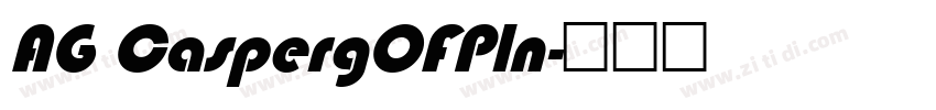 AG CaspergOFPln字体转换